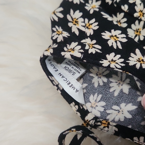 American Eagle Outfitters Micro Floral Daisy Tiered Babydoll Dress - Picture 3 of 4